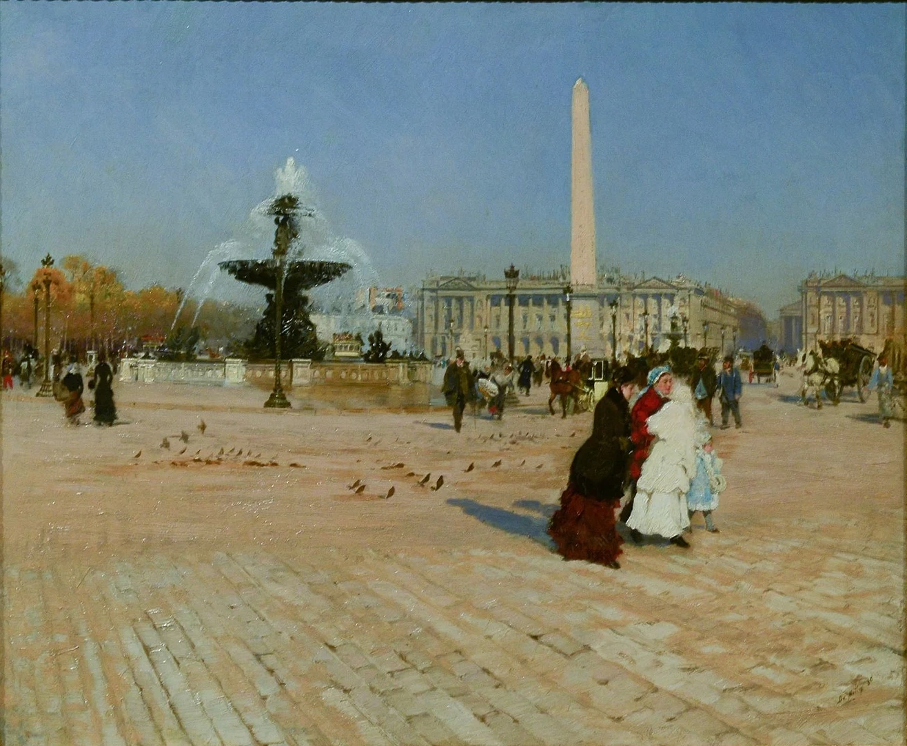 Giuseppe De Nittis - 133, Un angolo di piazza de la Concorde a Parigi, Palazzo Zarvallos, Napoli